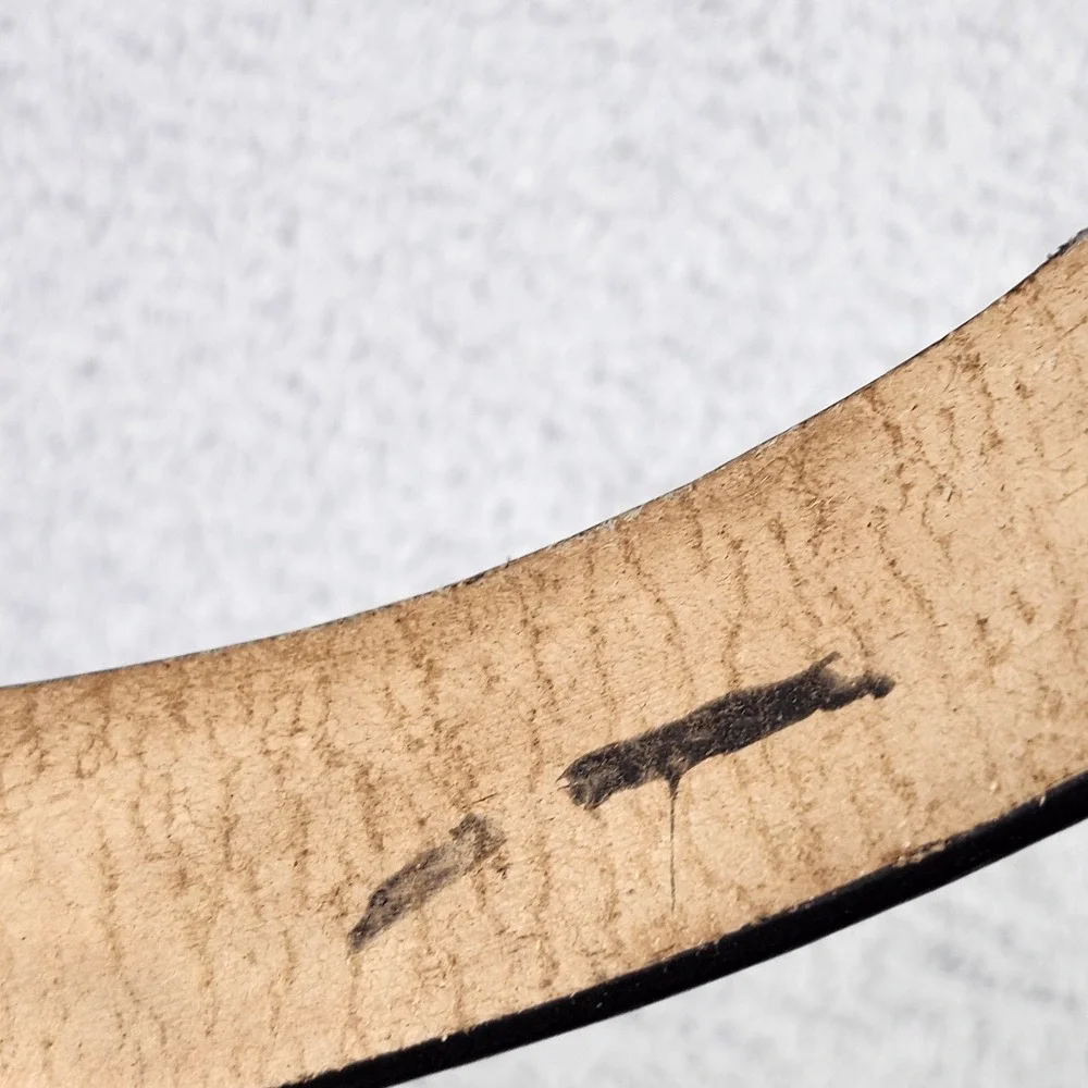 Vintage Brown Tooled Leather Western Belt Made in Mexico Size 42 Silver Buckle